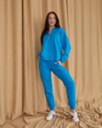 Спортивний костюм із замком темна бірюза