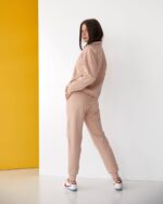 Спортивний костюм із замком темна пудра - Зображення 3