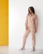 Спортивний костюм із замком темна пудра - Зображення 2
