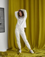 Спортивний костюм із замком темна молочний - Зображення 3