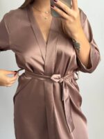 Шовковий Армані халат шоколад - Зображення 3