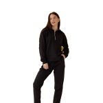 Спортивний костюм із замком темна чорний