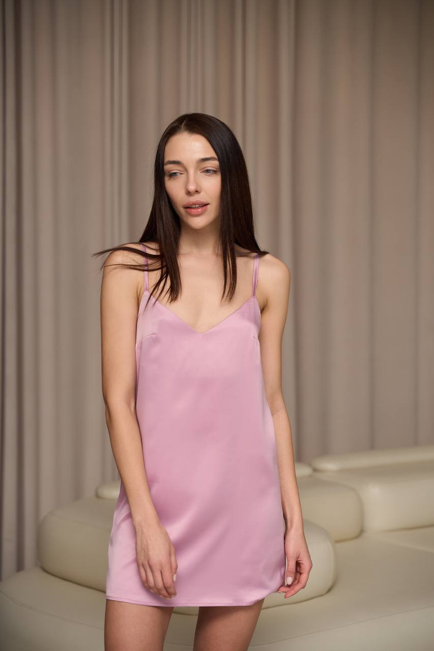 photo_2026-01-08_20-30-04 Шовкова сорочка на брительках темно рожевий - Зображення 1