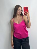 Базова майка у тканині шовк малина - Зображення 4