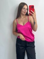 Базова майка у тканині шовк малина - Зображення 3