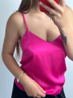 Базова майка у тканині шовк малина - Зображення 2