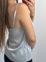 Базова майка у тканині шовк срібло - Зображення 3