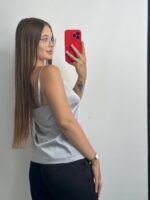 Базова майка у тканині шовк срібло - Зображення 2