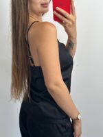 Базова майка у тканині шовк чорний - Зображення 2