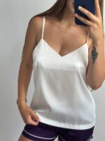 Базова майка у тканині шовк айворі - Зображення 4