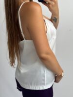 Базова майка у тканині шовк айворі - Зображення 3