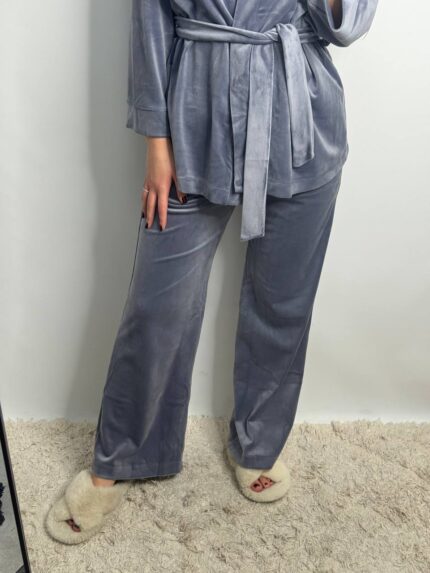 Жіночий домашній костюм сірий 2 - Зображення 3