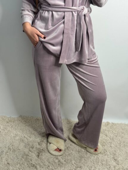 Жіночий домашній костюм пудра перламутр - Зображення 3